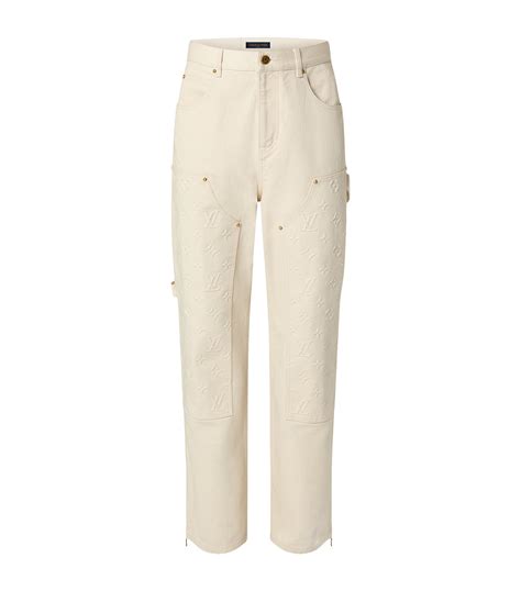 louis vuitton white jeans|Louis Vuitton belt with jeans.